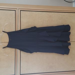 Women's Blue Ruffle Tank Dress